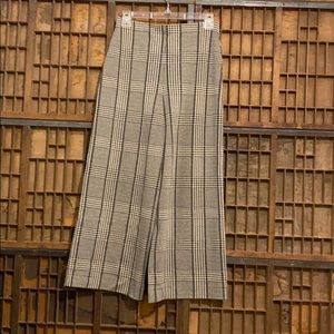 Plaid Wide Leg Stretchy Pants